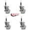 Service Caster 4'' Nylon Swivel 3/4'' Expanding Stem Caster Set with Brake, 4PK SCC-EX20S414-NYS-TLB-34-4 - alternate 3